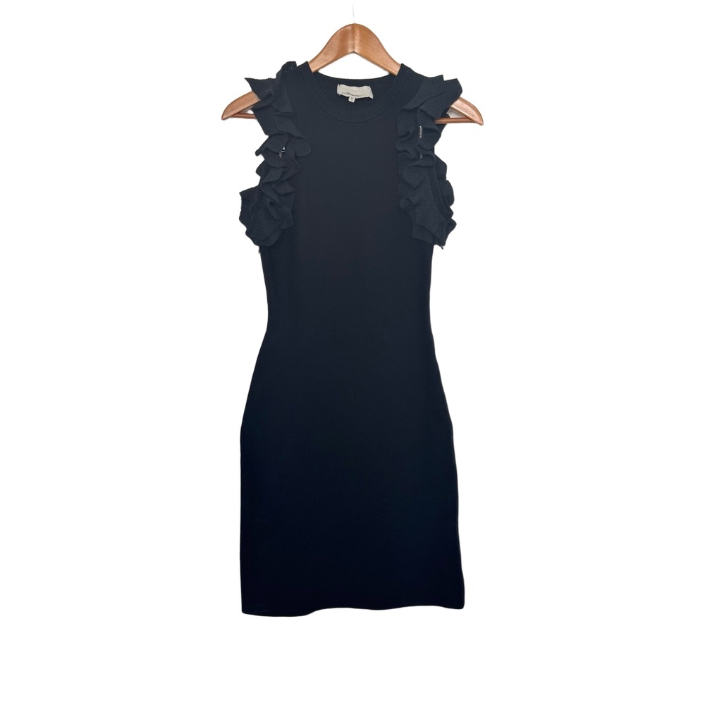 3.1 Phillip Lim Dress Ruffled Zippered Shoulders Sleeveless‎ Bodycon Knit XS